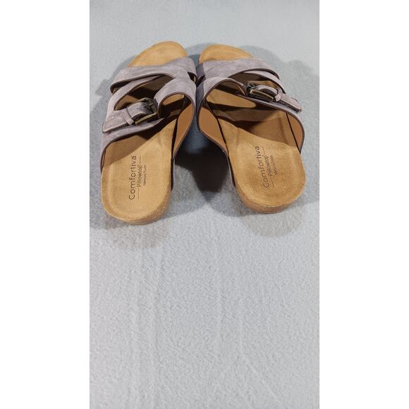 Comfortiva gervais Pillowtop Memory Foam Sandals Crisscross Buckle Women’s 8.5M - Picture 4 of 5